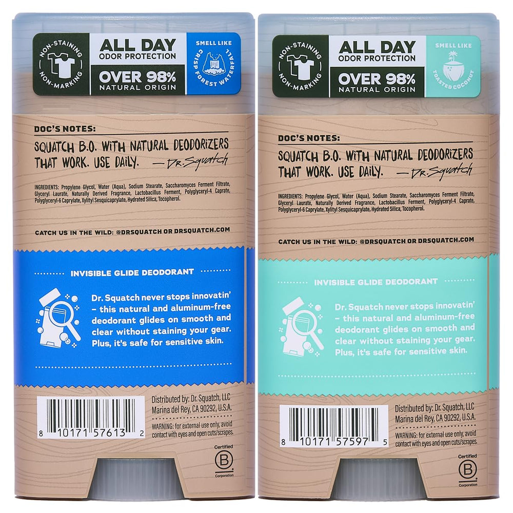 Dr. Squatch deodorant inside a gym bag showing travel-ready convenience