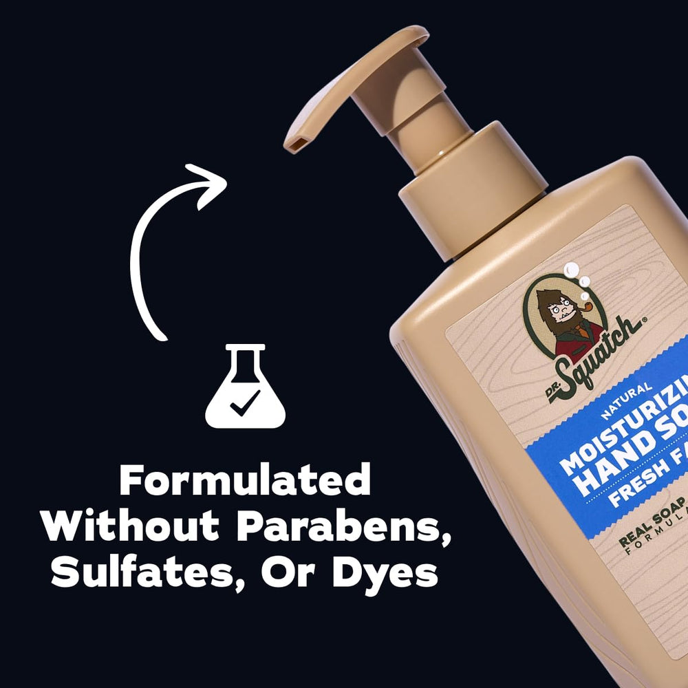 Dr. Squatch scent notes label emphasizing fresh spearmint and green apple