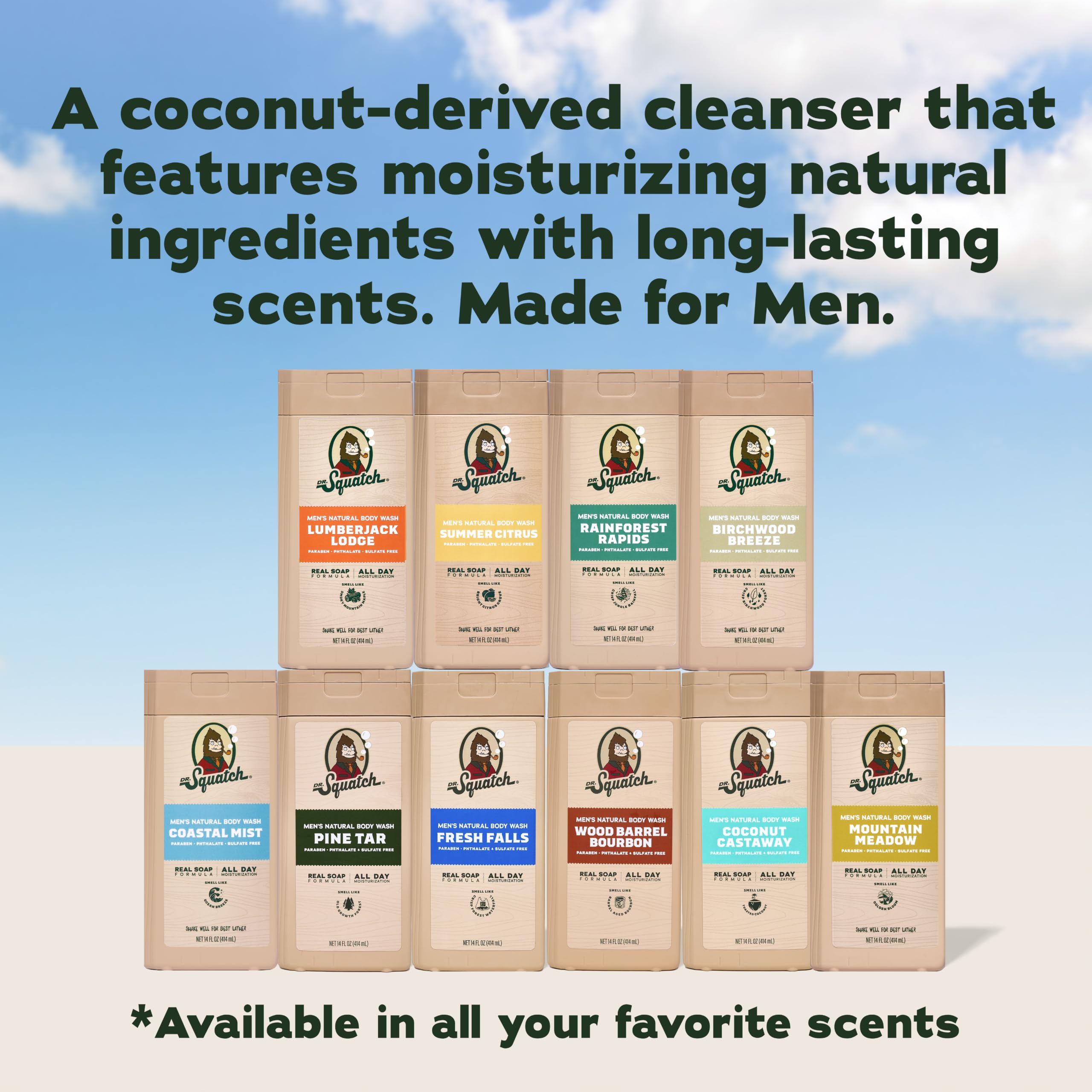 Dr. Squatch lather on skin illustrating gentle cleansing and hydration