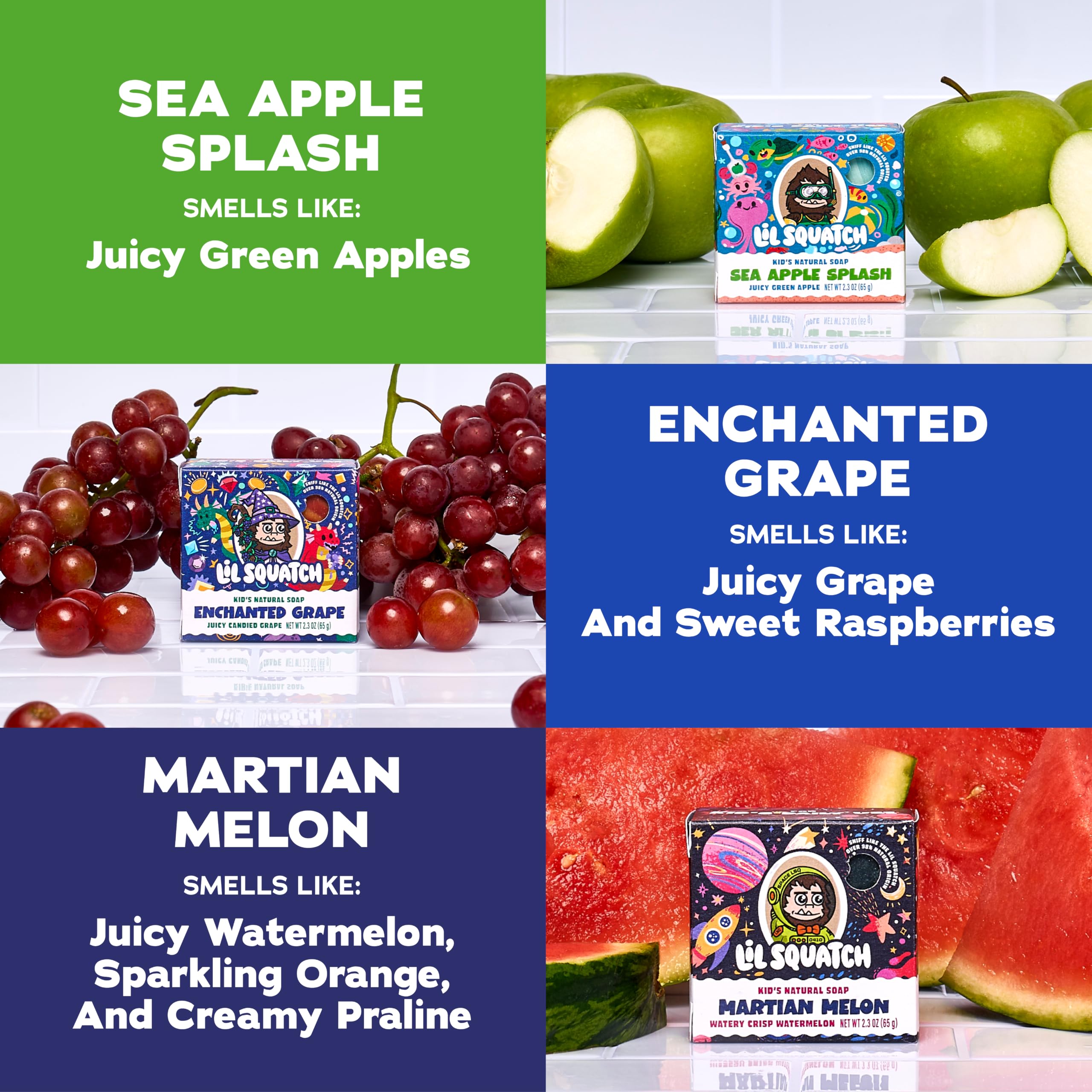 Dr. Squatch Sea Apple Splash bar highlighting crisp green apple scent appeal
