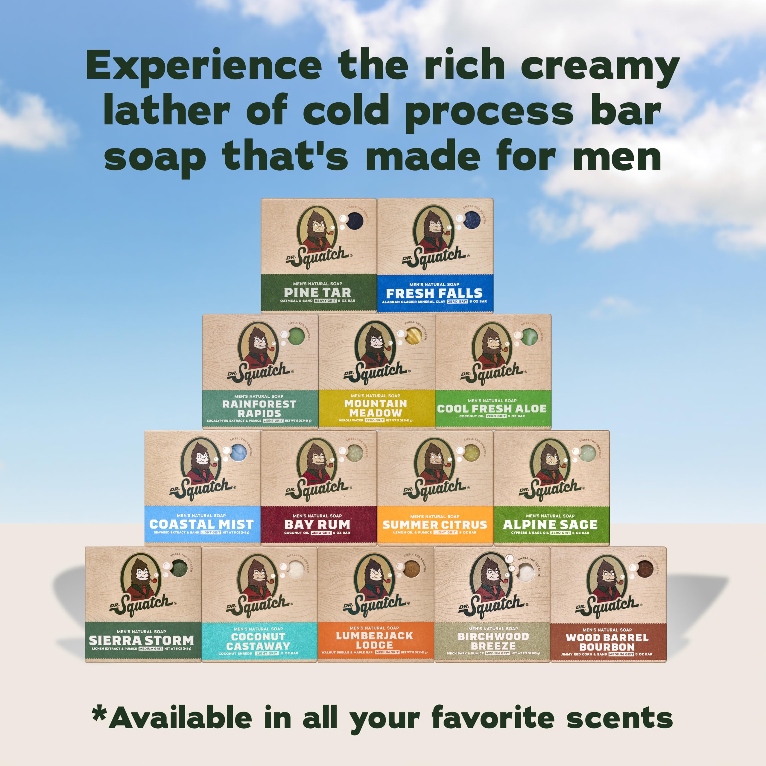 Dr. Squatch mini bars inside a travel kit for convenience on trips