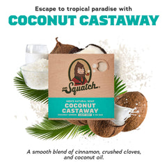 Dr. Squatch close-up of a single bar highlighting texture and natural edges for quality