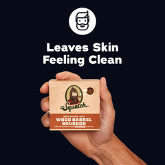 Dr. Squatch soap bar close-up texture revealing creamy lather potential