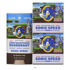 Dr. Squatch front packaging showing the Sonic 3-pack, energetic scent visible