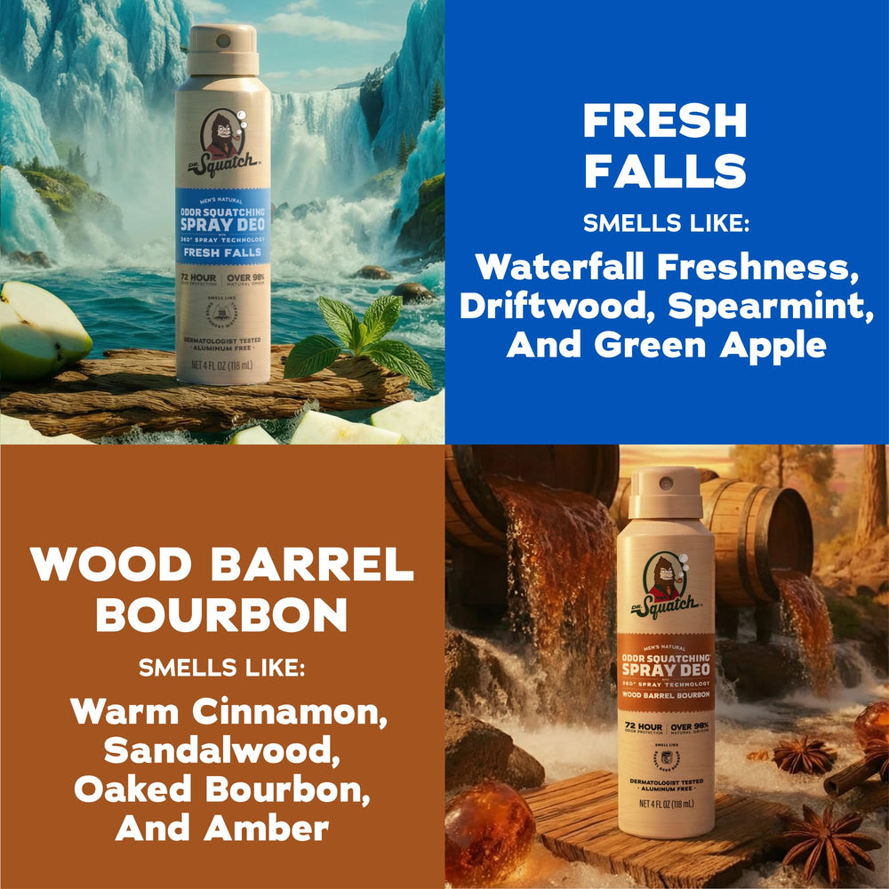 Dr. Squatch label detail highlighting ingredients and aluminum-free benefit
