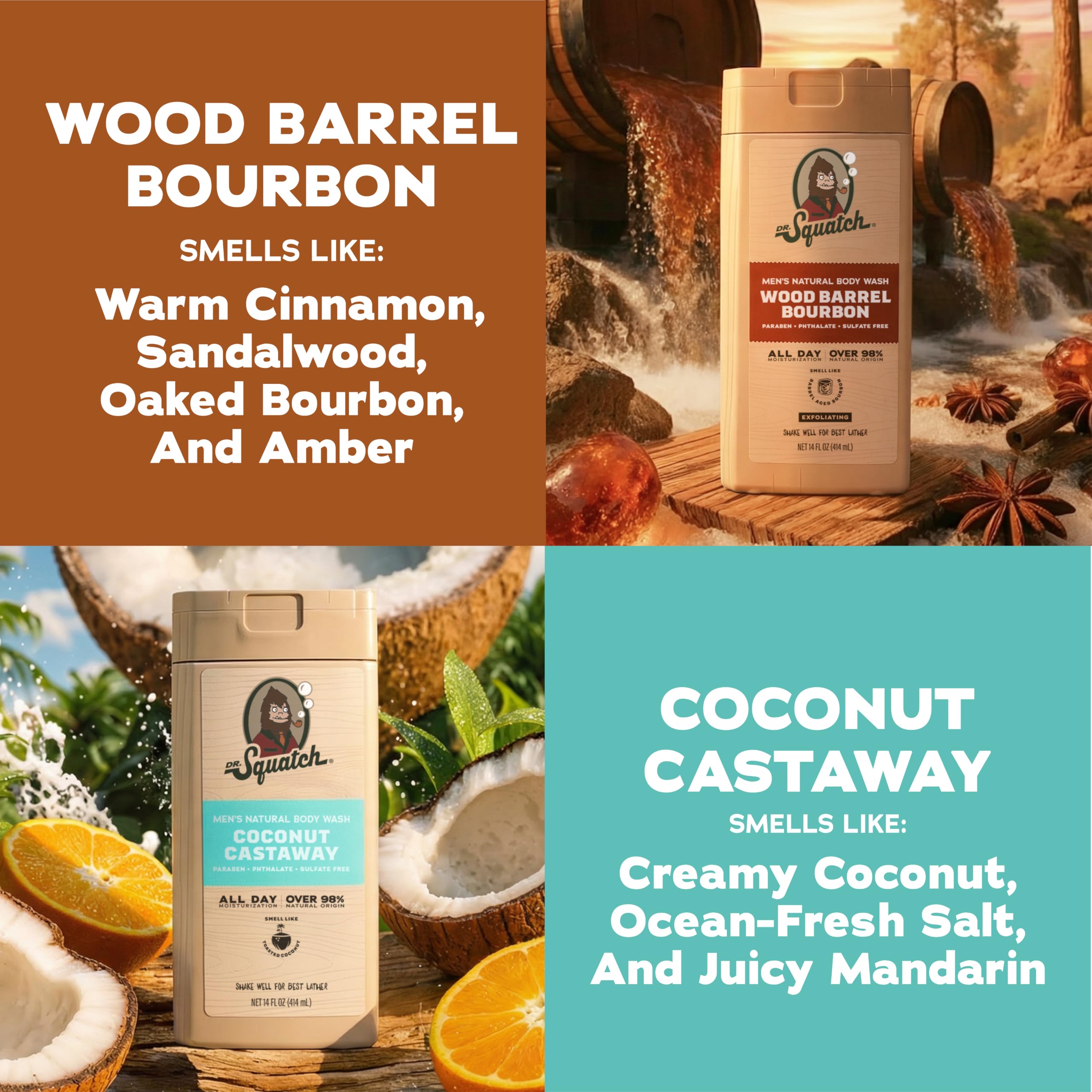 Dr. Squatch creamy lather texture showing rich foam and hydrating feel