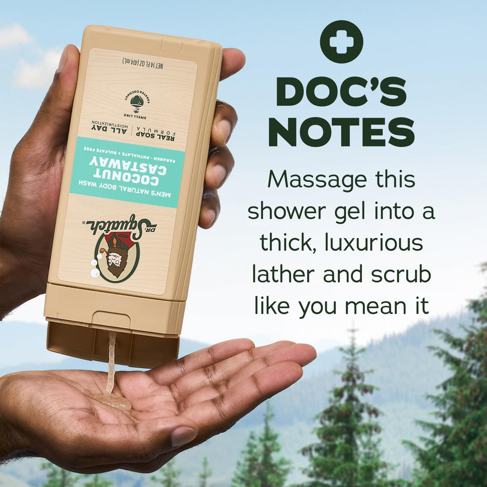 Dr. Squatch two bottles stacked showcasing value and convenient backup