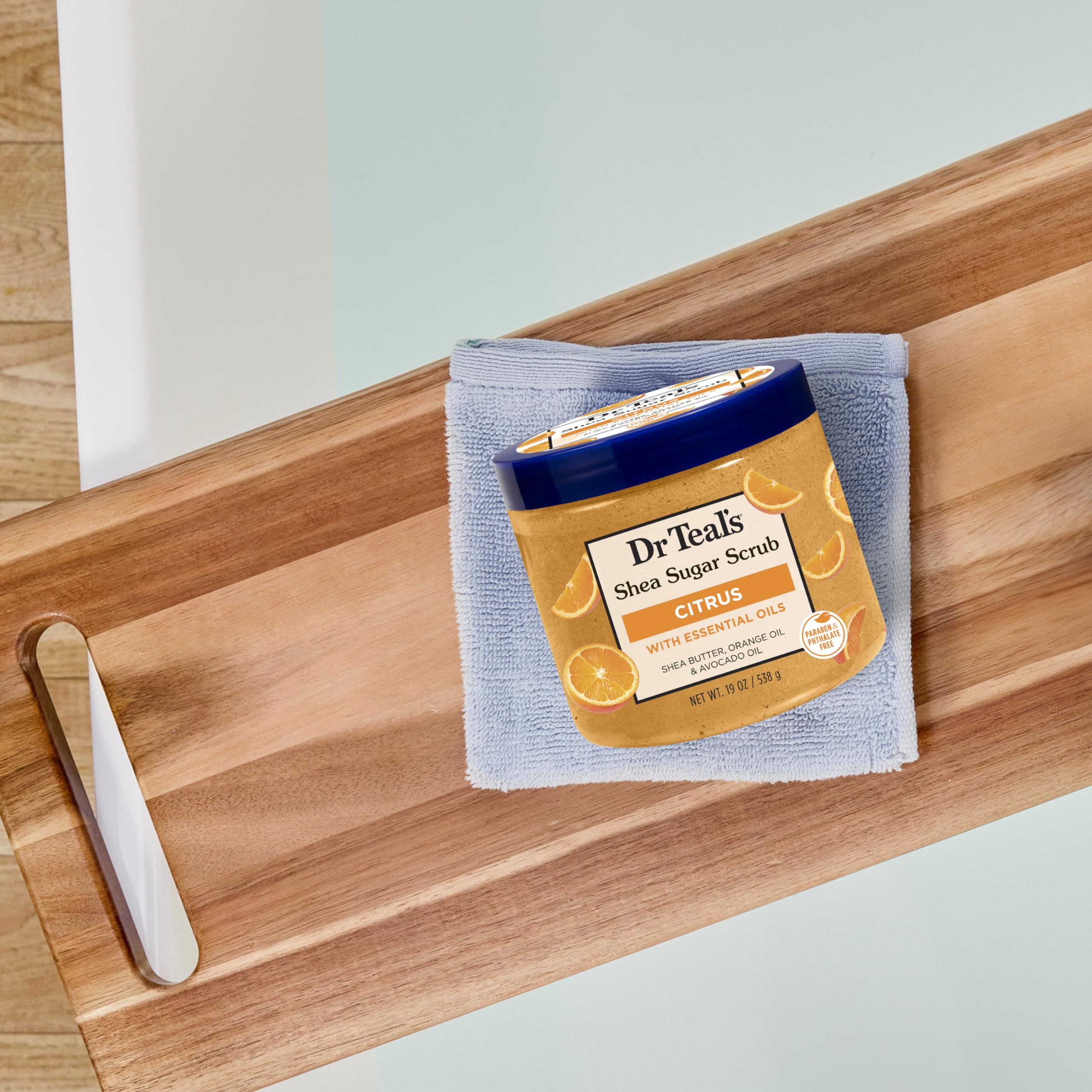 Dr Teal's avocado oil pour showing nourishing benefit