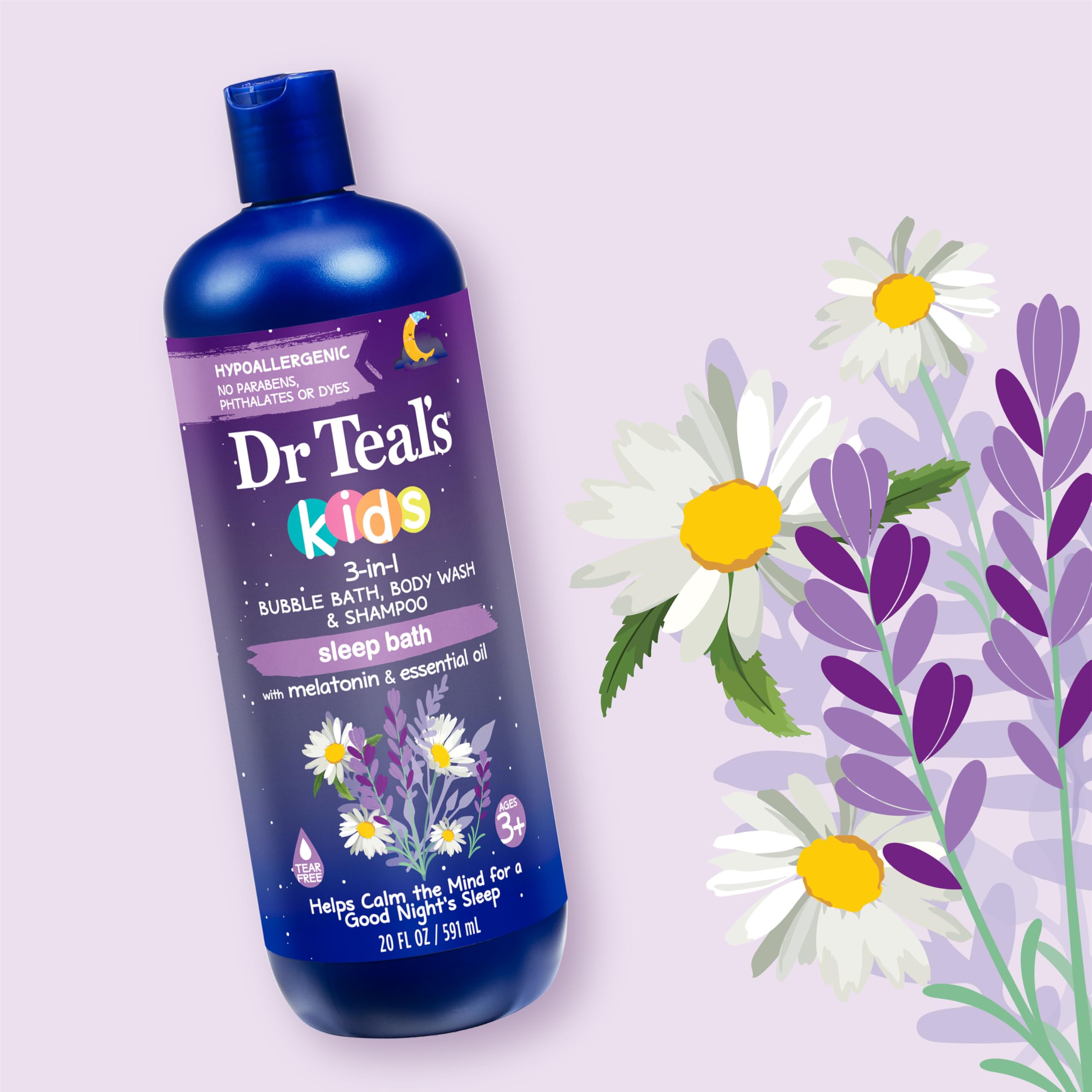 Dr Teal's back label close-up listing ingredients and reassuring transparency