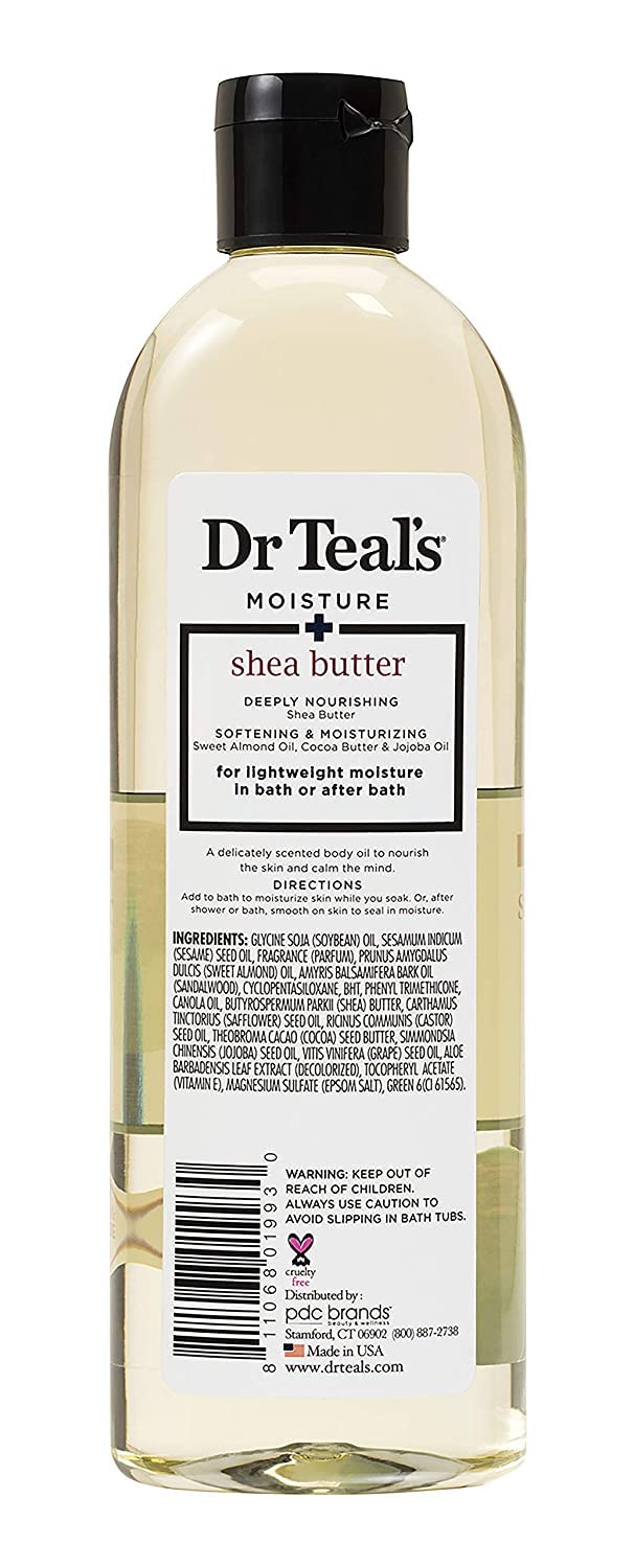 Dr Teal's bottles staged in bathroom setting illustrating daily post-shower use benefits