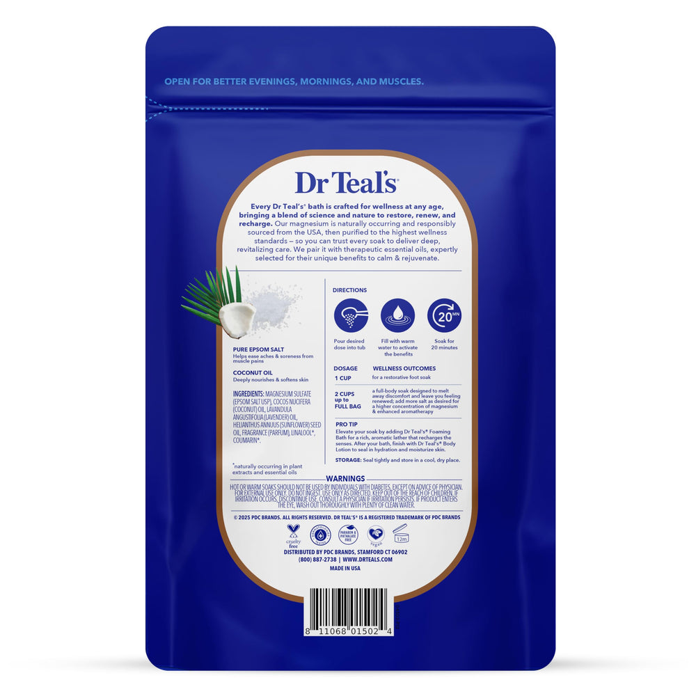 Dr Teal's close-up of salt grain texture for gentle exfoliation