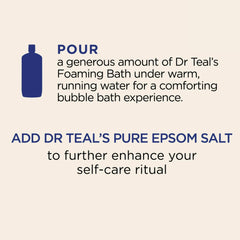 Dr Teal's cozy vanilla season foaming bath rich lather delivering fragrant bubbles
