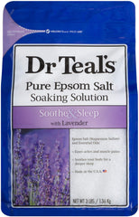 Dr Teal's eucalyptus-spearmint salt close-up texture highlighting grain and uplifting scent benefits