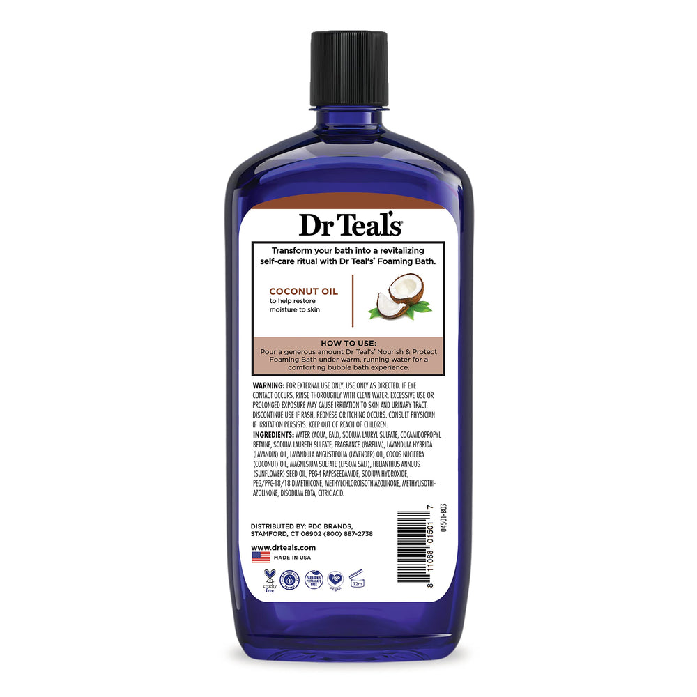 Dr Teal's bubbles draining easily for simple bathtub cleanup