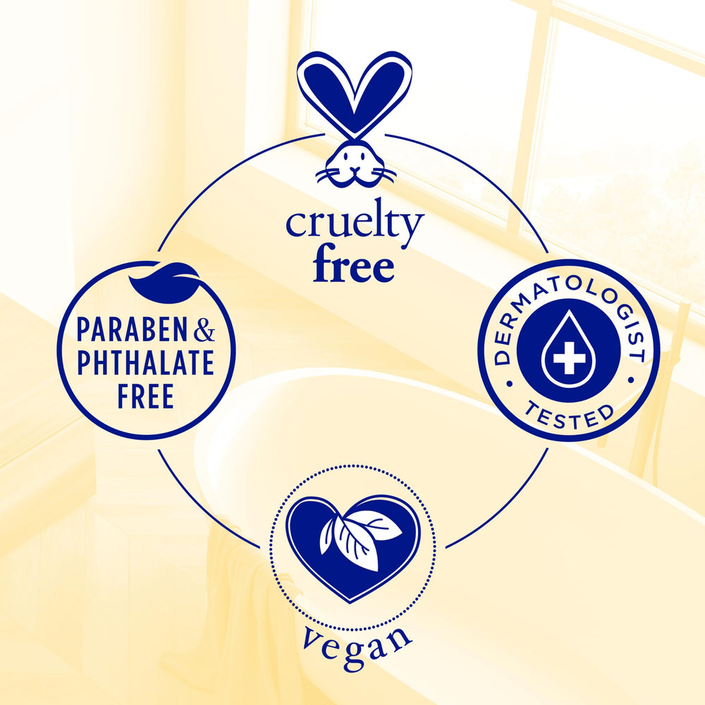 Label close-up on Dr Teal's highlighting Pure Epsom Salt and prebiotic callouts