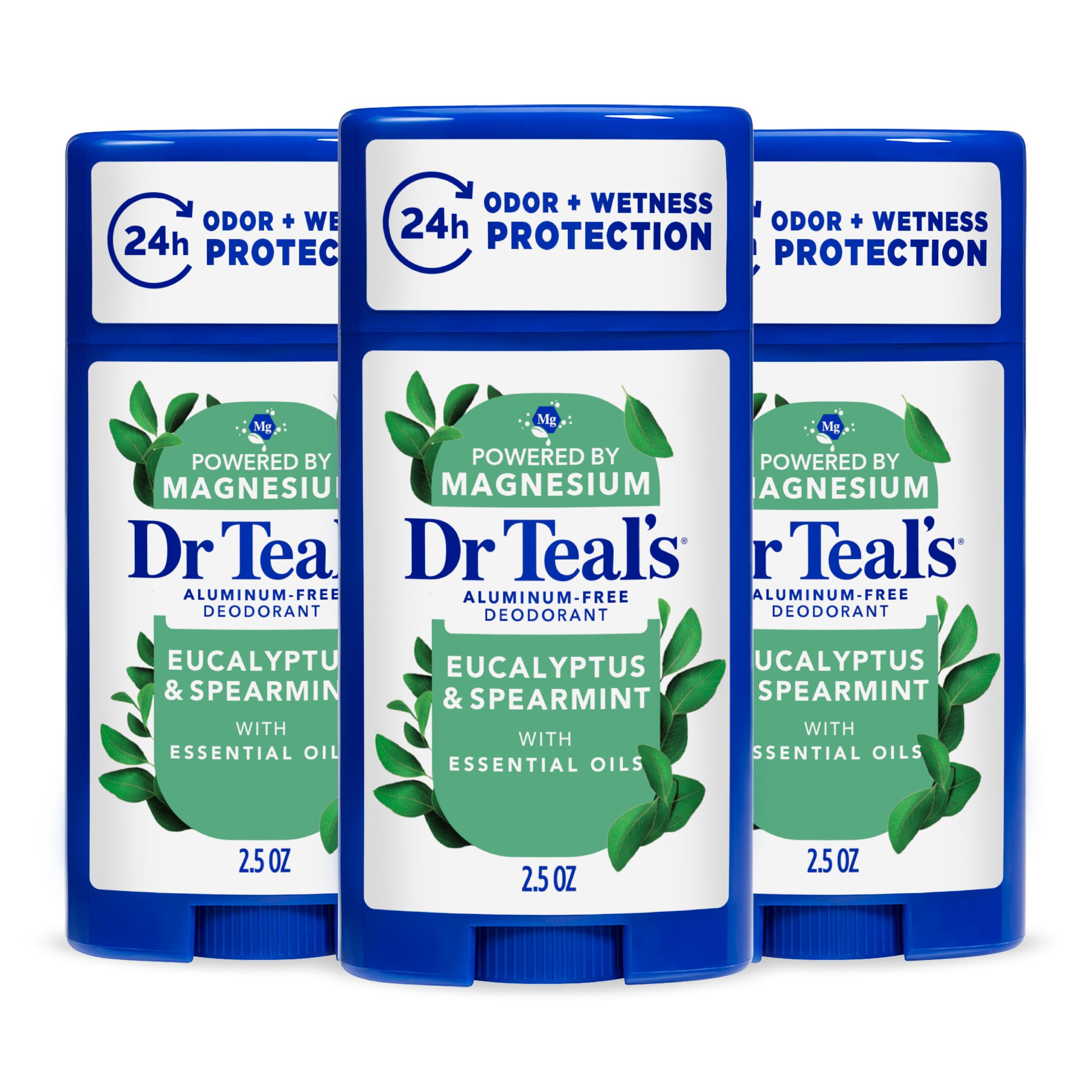Dr Teal's front packaging showing eucalyptus spearmint scent and benefits