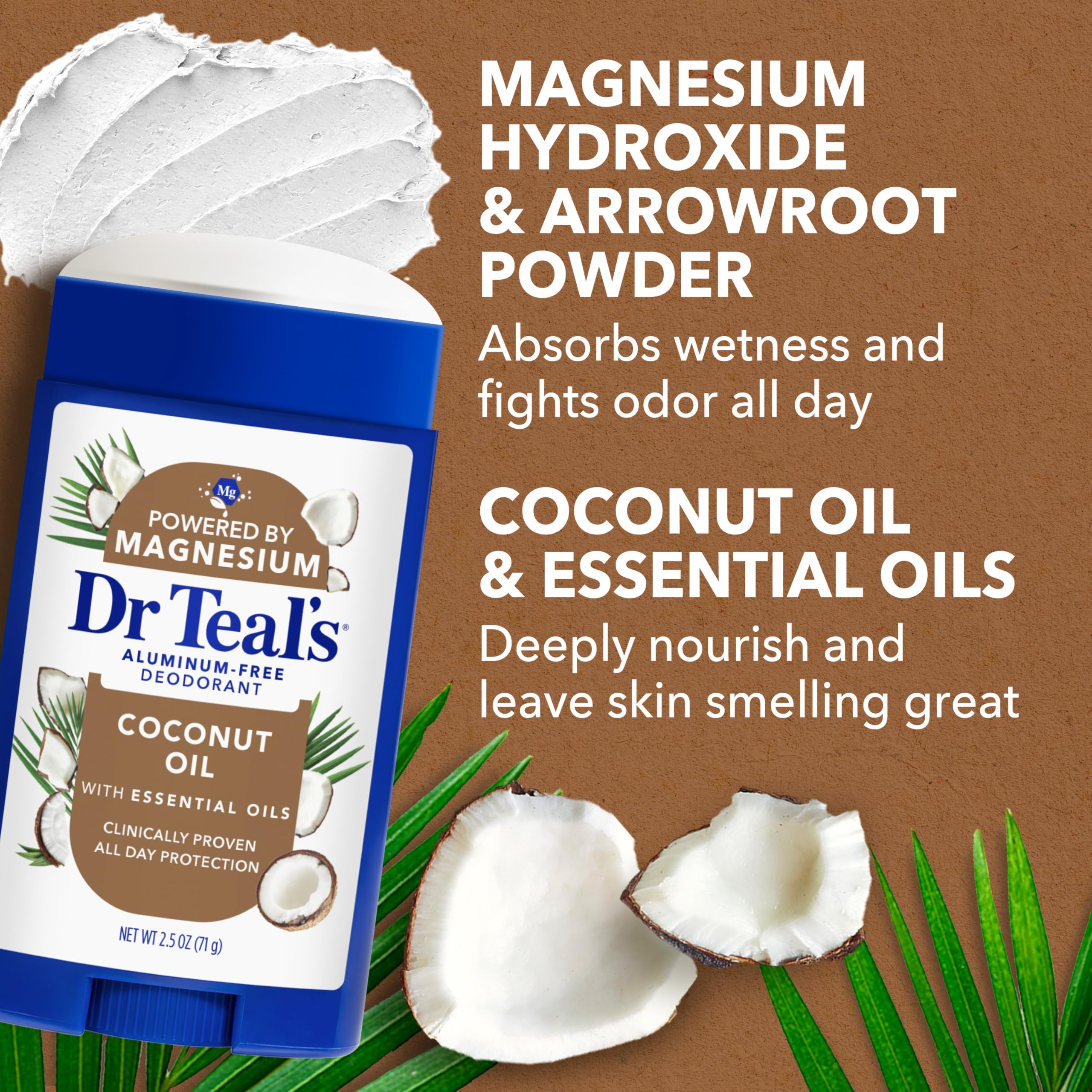Dr Teal's deodorant applied in bathroom suggesting everyday freshness benefit
