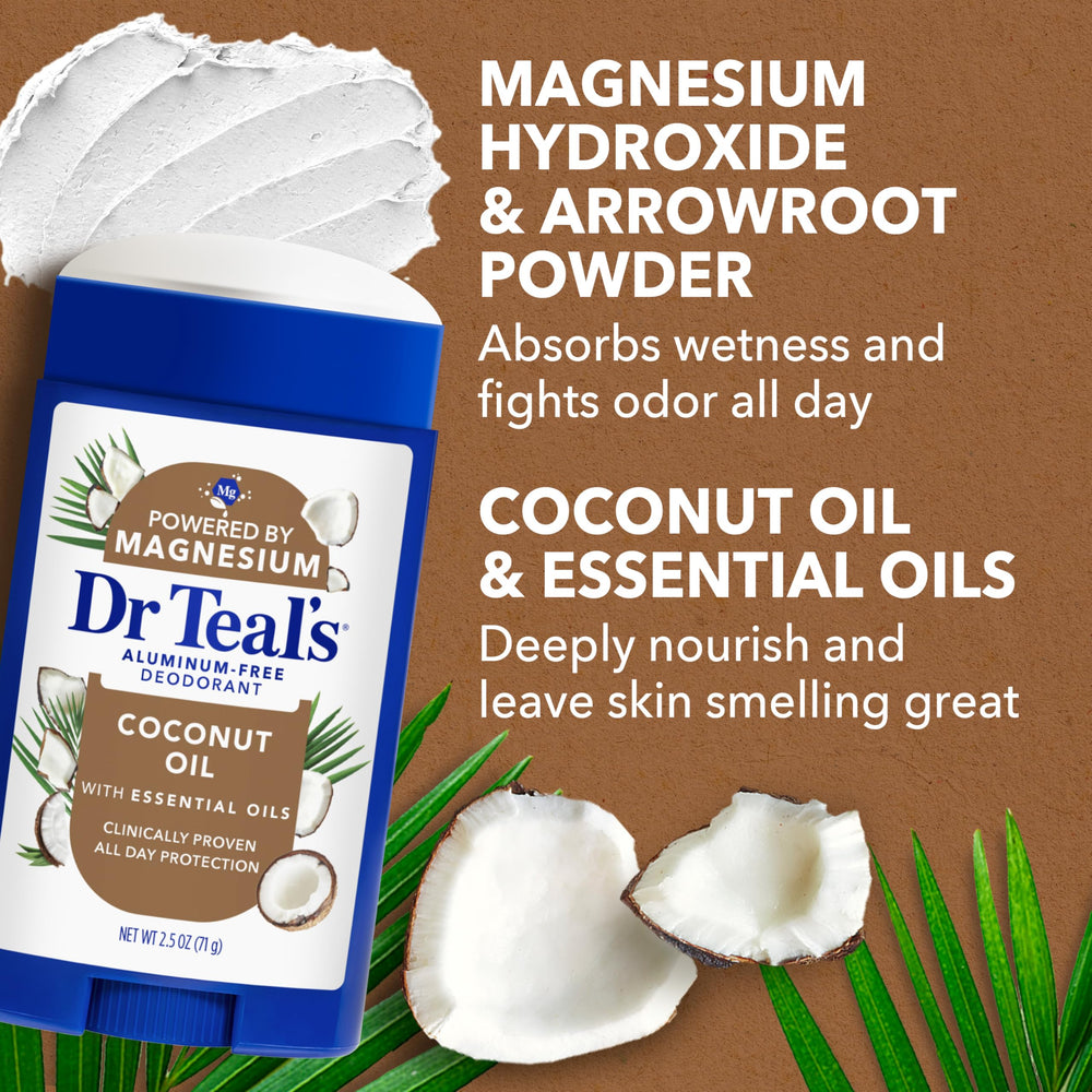 Dr Teal's deodorant applied in bathroom suggesting everyday freshness benefit