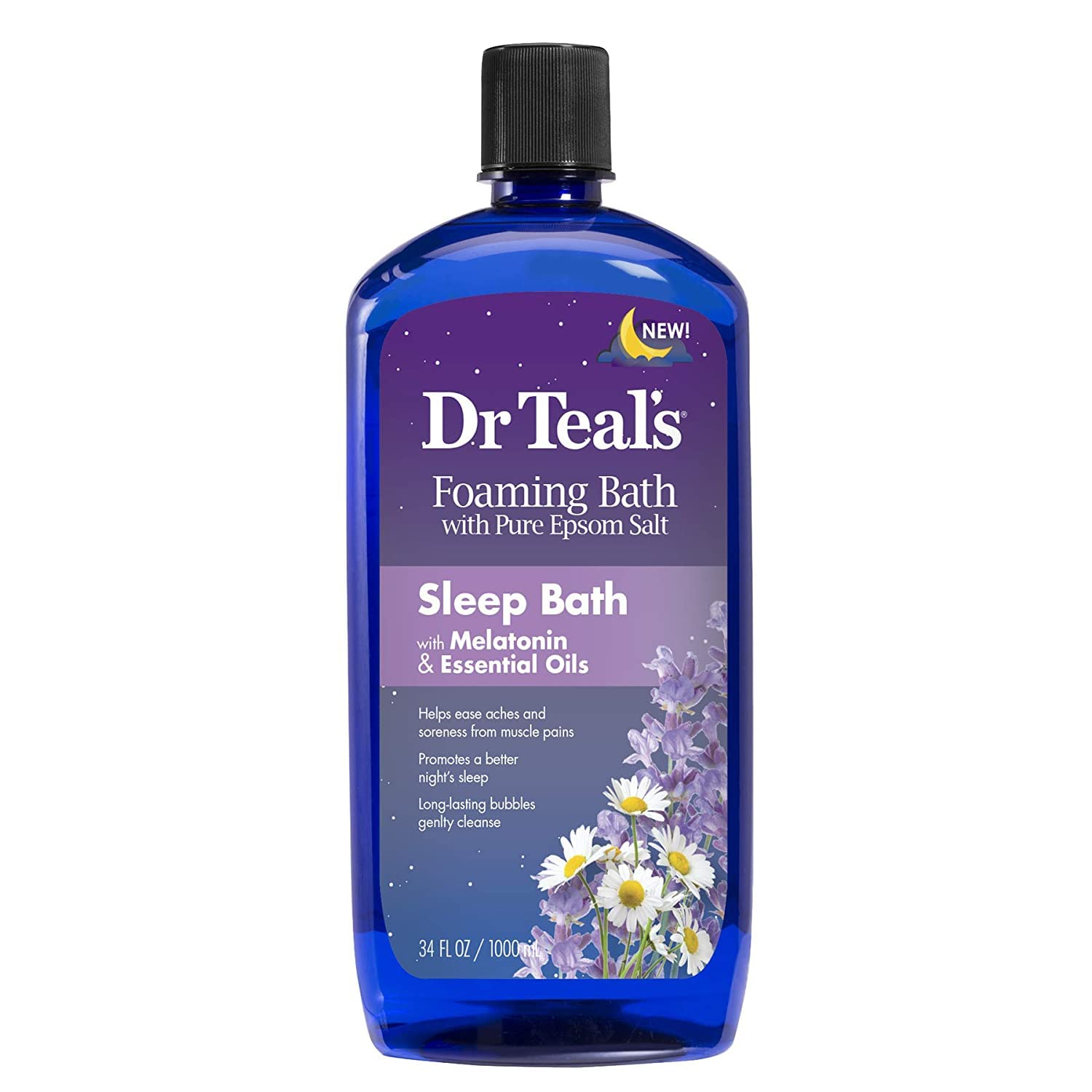 Dr Teal's lotion pump close-up showing creamy texture for hydrated skin benefit