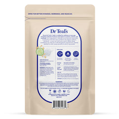 Dr Teal's pouch opened with Epsom salt granules showing ease of use