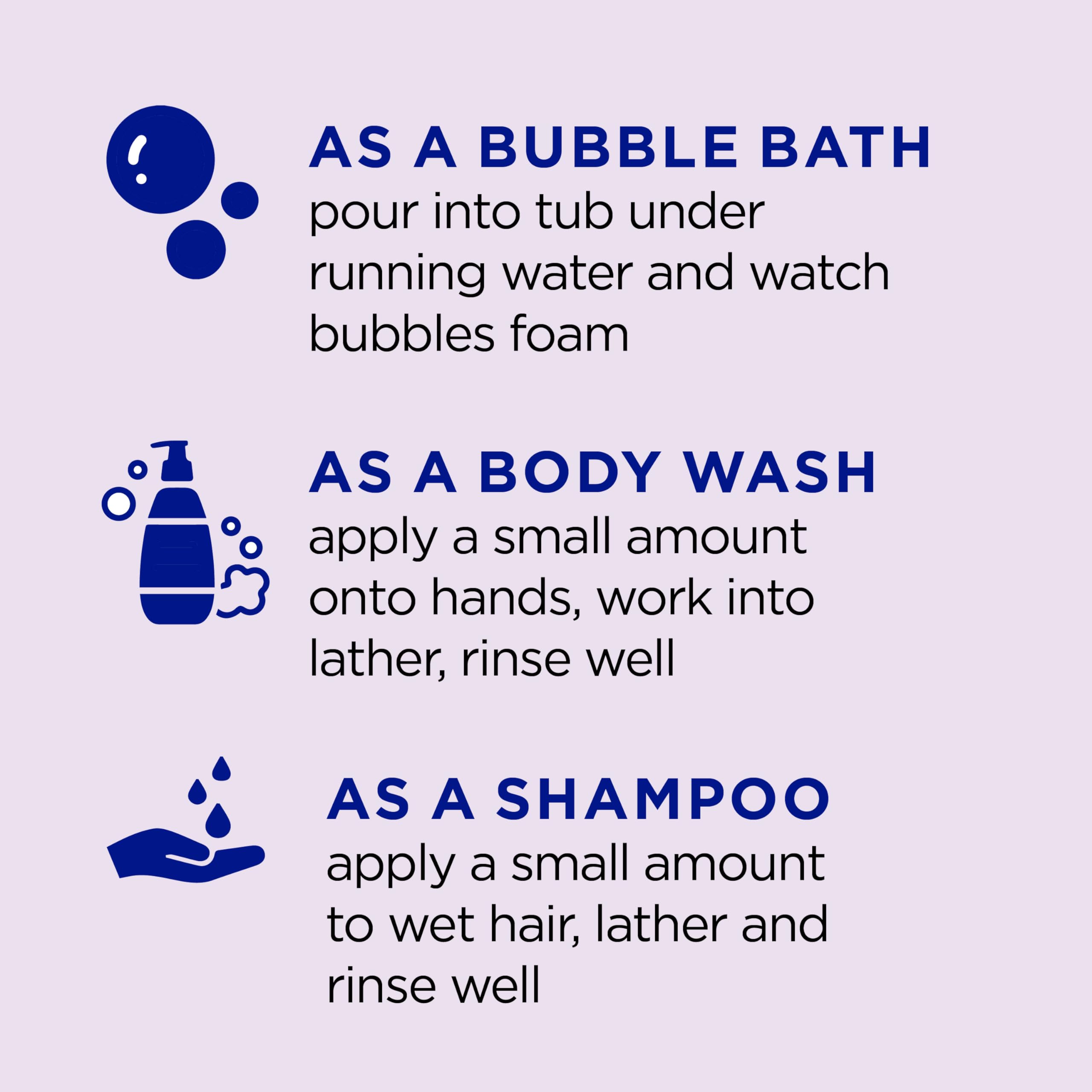 Dr Teal's dense lavender bubbles close-up offering long-lasting foam