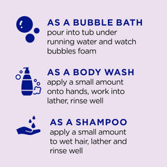 Dr Teal's dense lavender bubbles close-up offering long-lasting foam