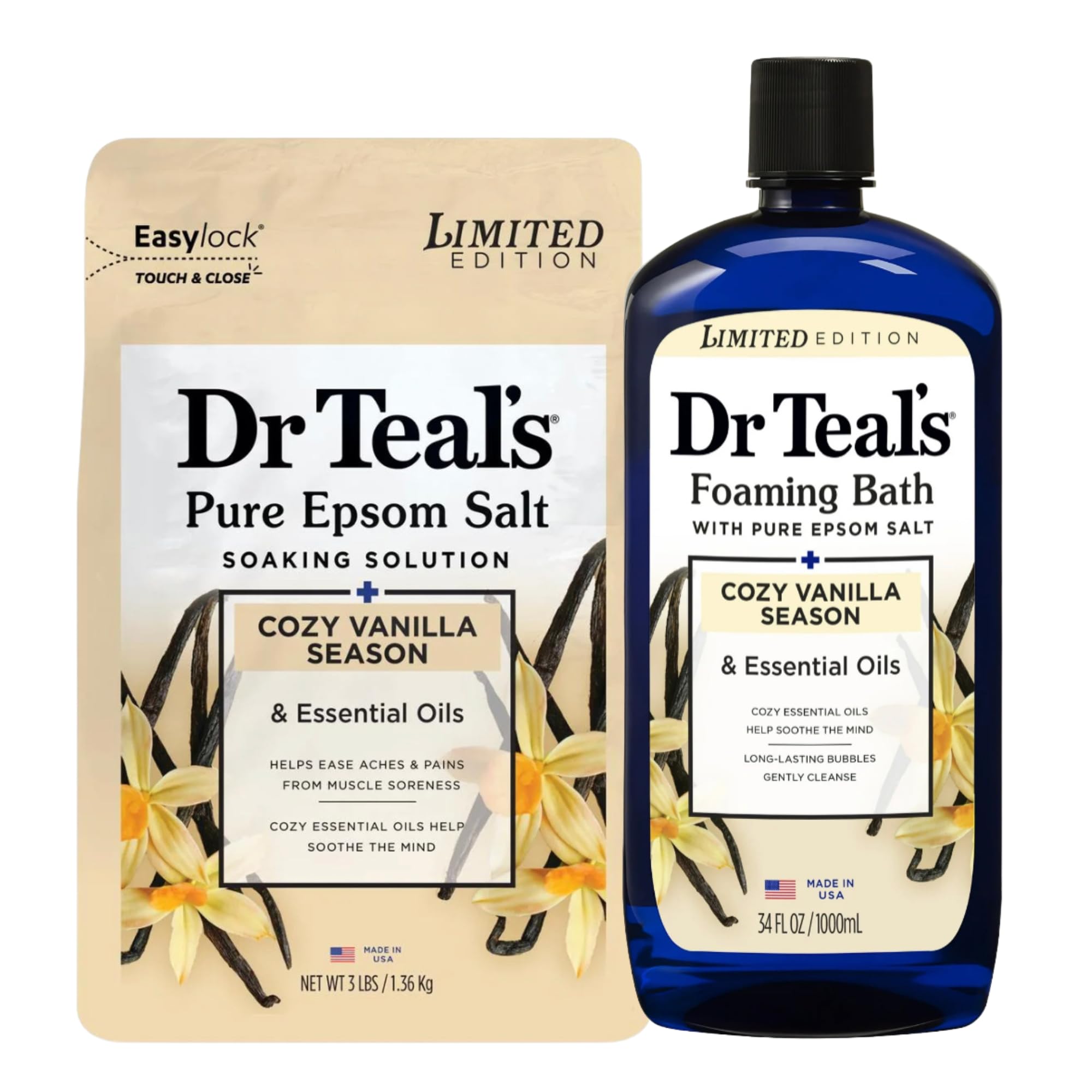 Dr Teal's scrub application on skin demonstrating gentle exfoliation and smoother texture