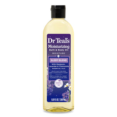 Dr Teal's front bottle showing Sleep Blend label and calming design