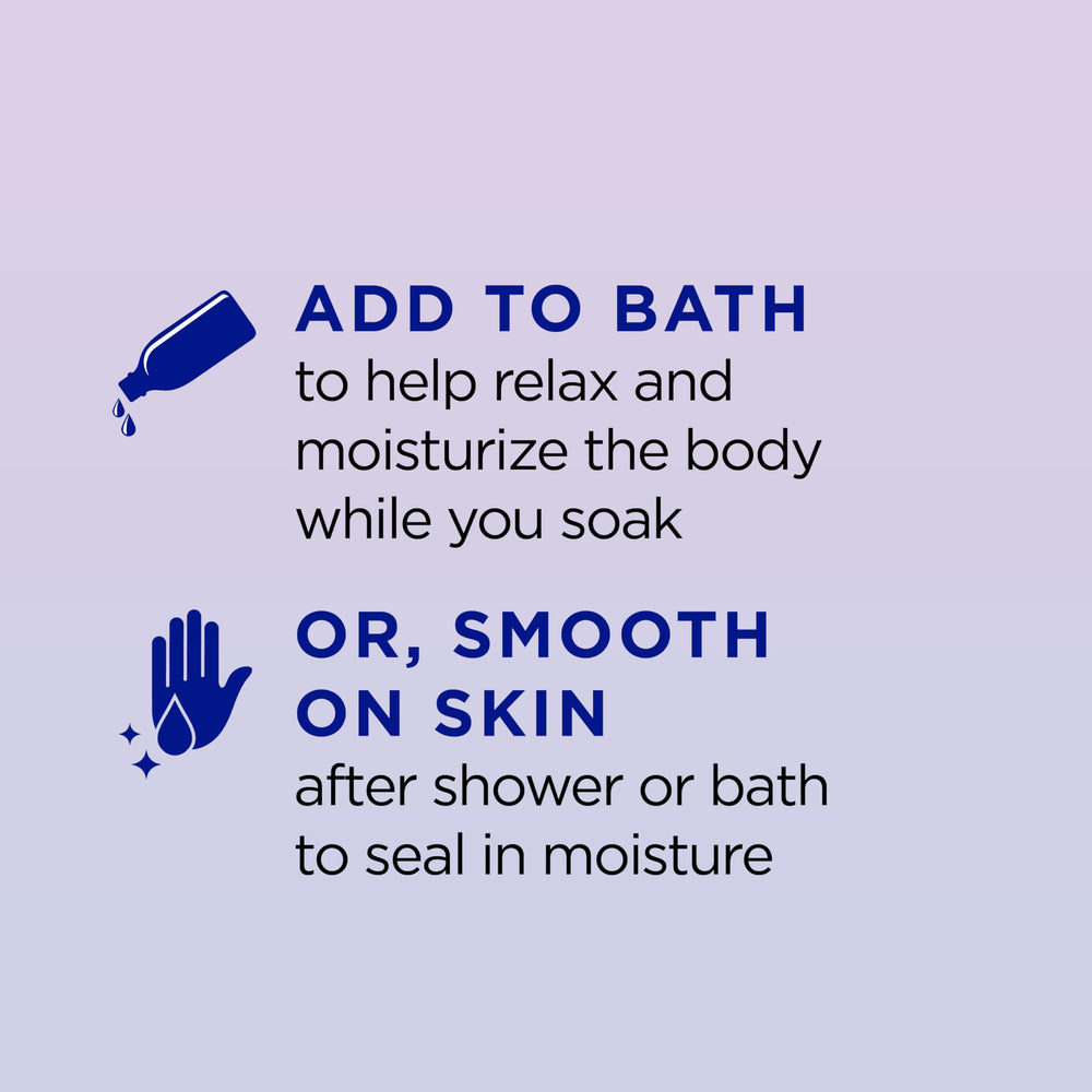 Dr Teal's oil on hand being massaged for lightweight skin nourishment