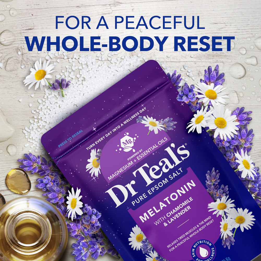 Dr Teal's in-bath lifestyle scene demonstrating a calming nightly ritual