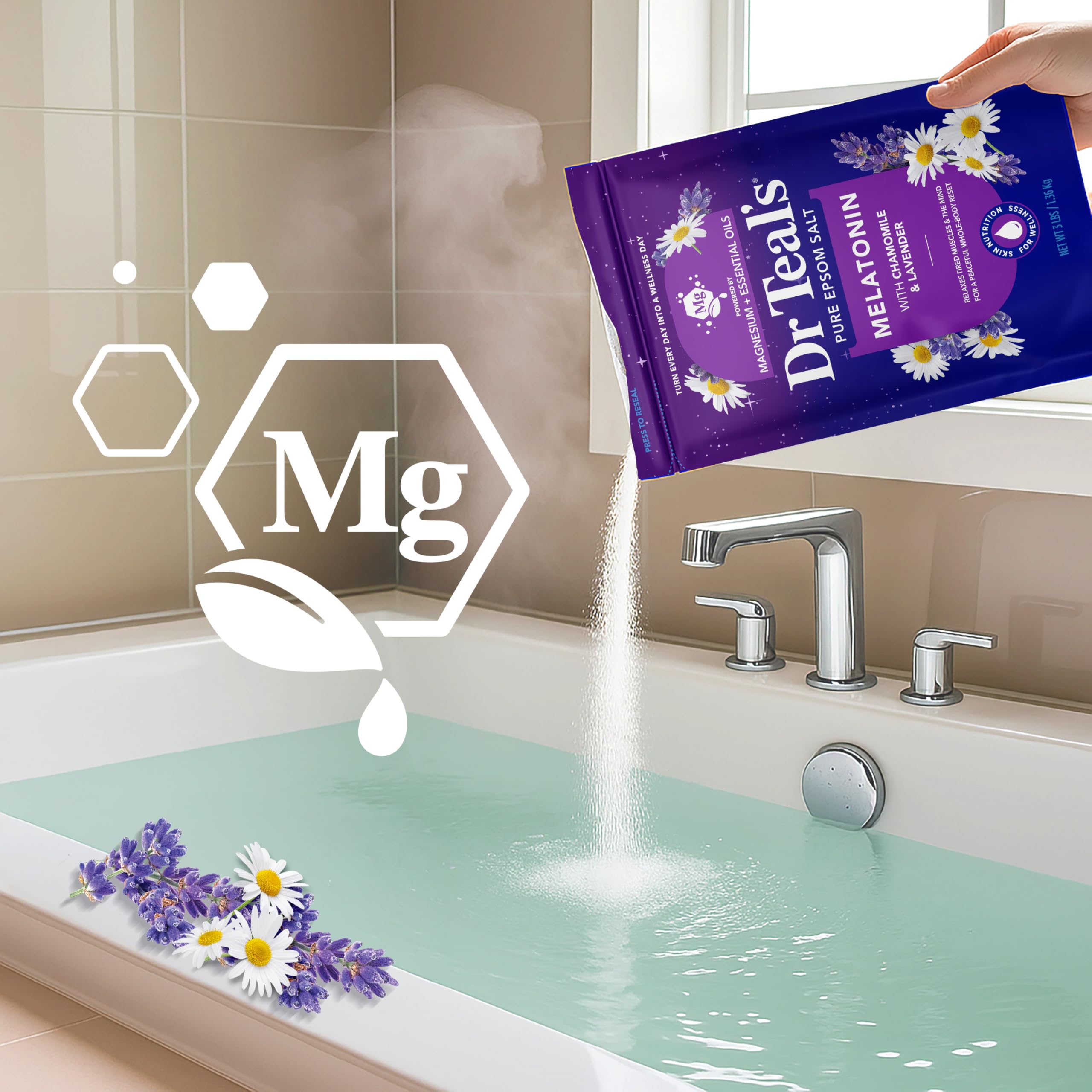 Dr Teal's foot soak setup showing targeted relief and comfort