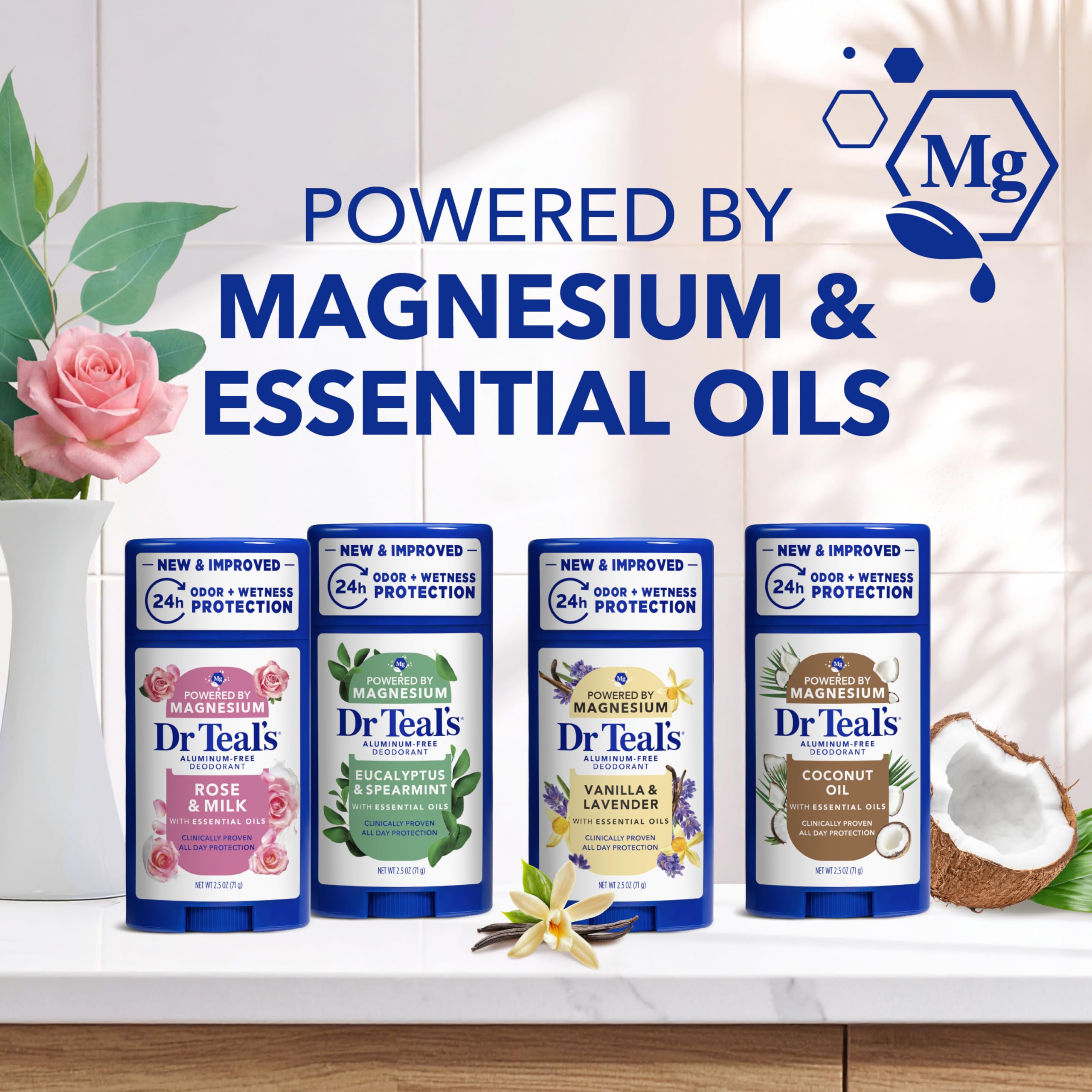 Three-pack of Dr Teal's unboxed to show travel-friendly supply