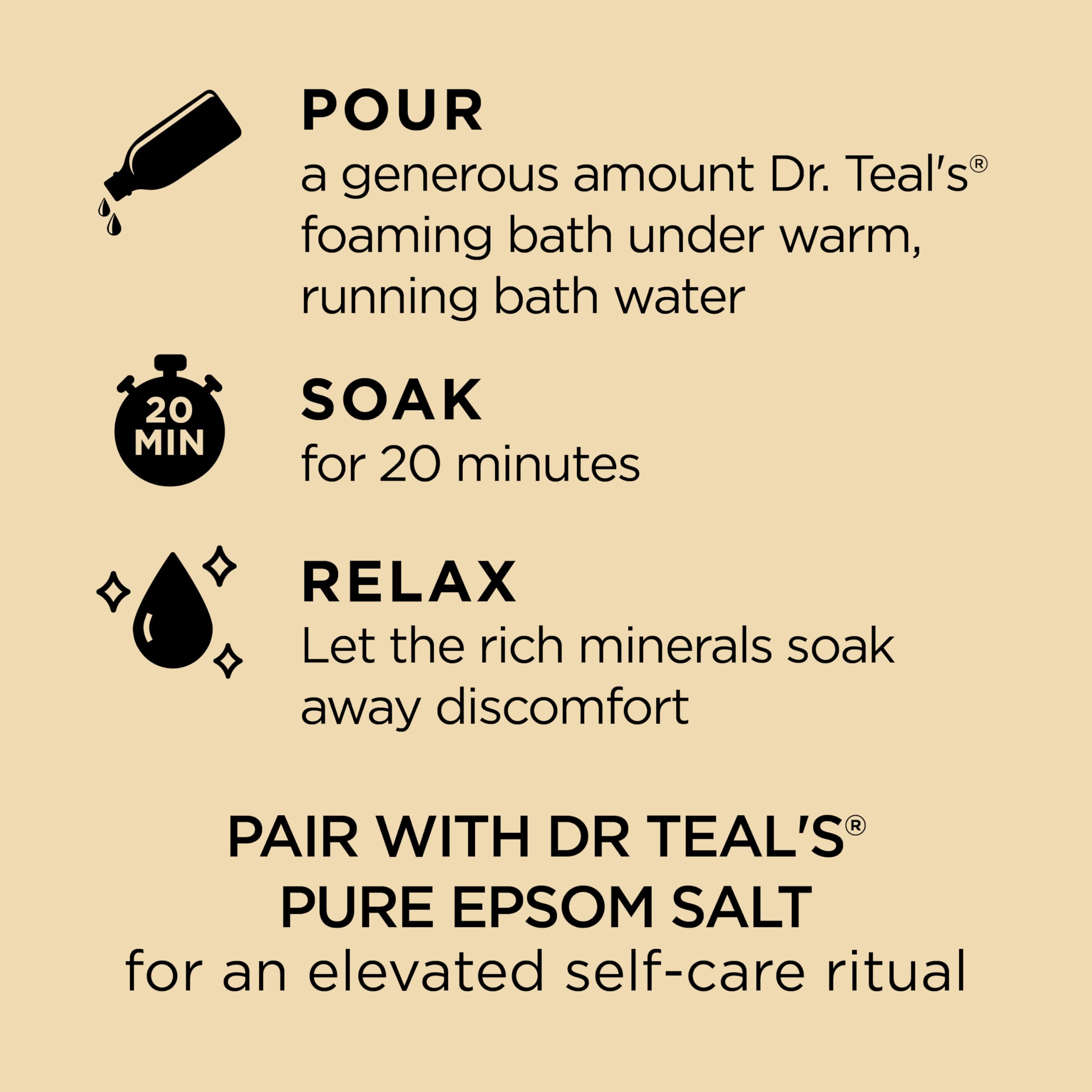 Dr Teal's rich foamy lather close-up highlighting long-lasting bubbles