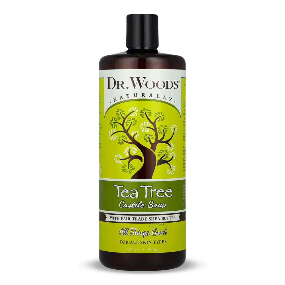 Dr. Woods bottle front packaging showing product and benefits
