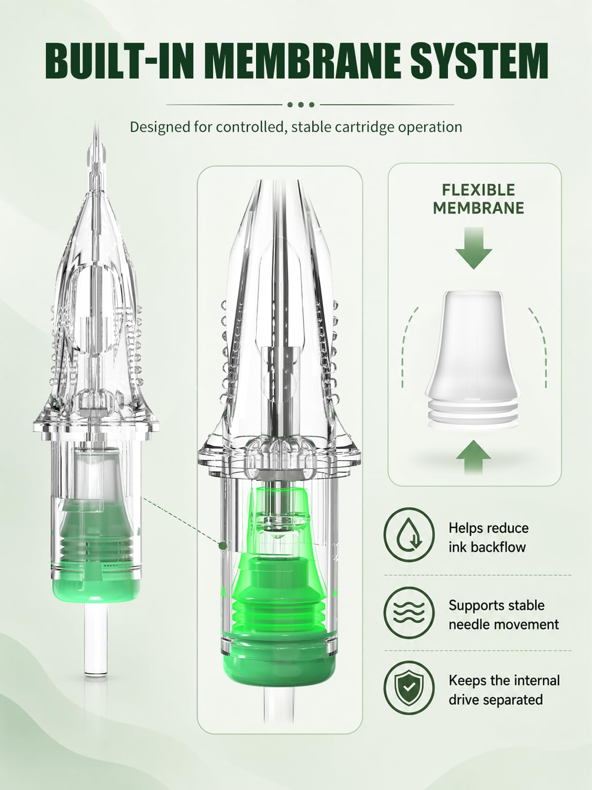 Dragonhawk anti-spitback membrane view preventing ink reflux into machine