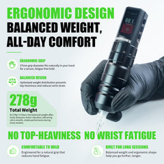Dragonhawk cartridge needles and 0.5oz ink displayed for immediate usability