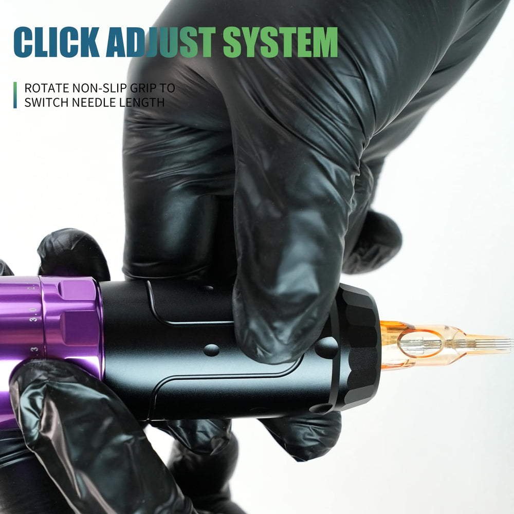 Dragonhawk L3 with cartridge needle mounted for fast hygienic swaps