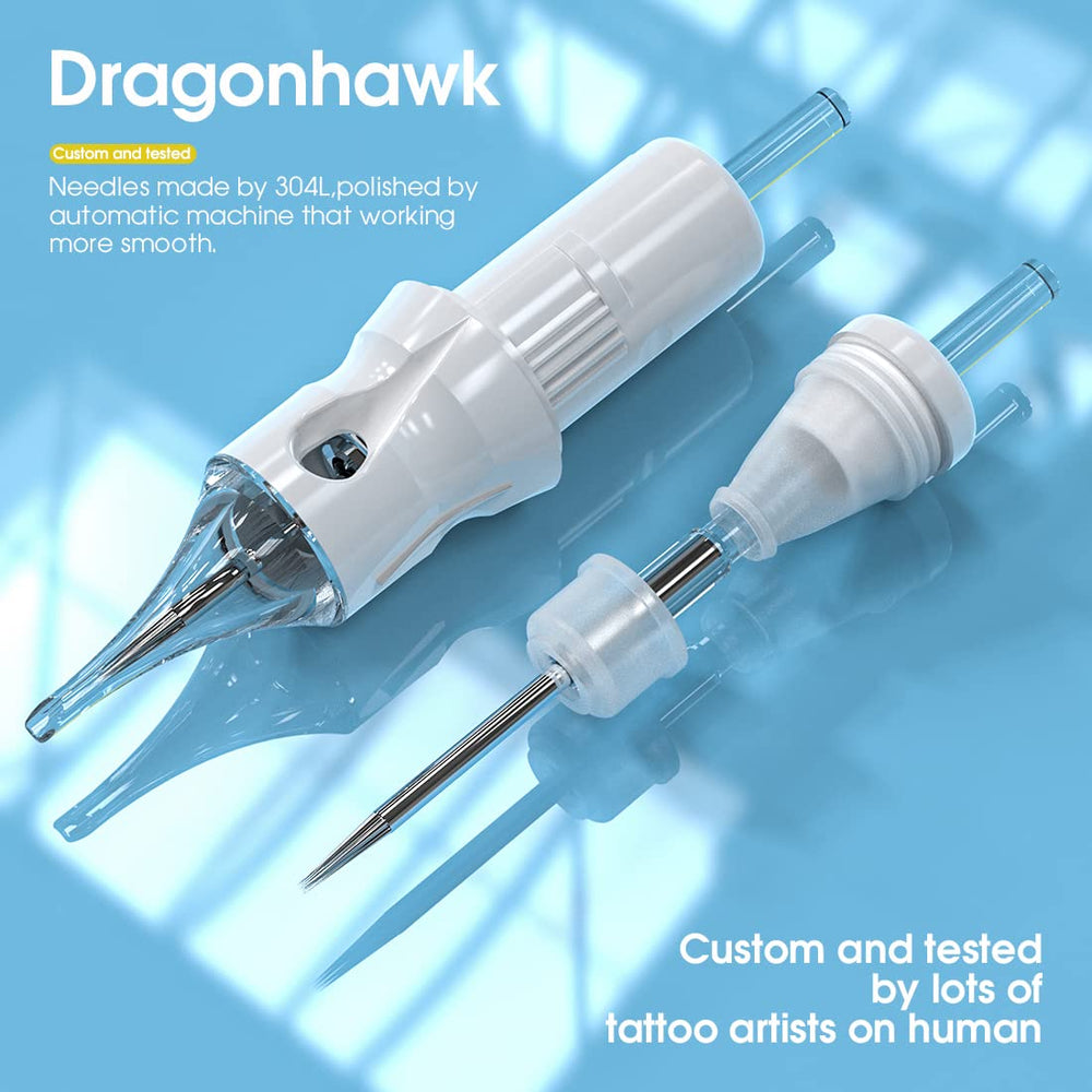Dragonhawk product label and specs close-up showing size and compatibility