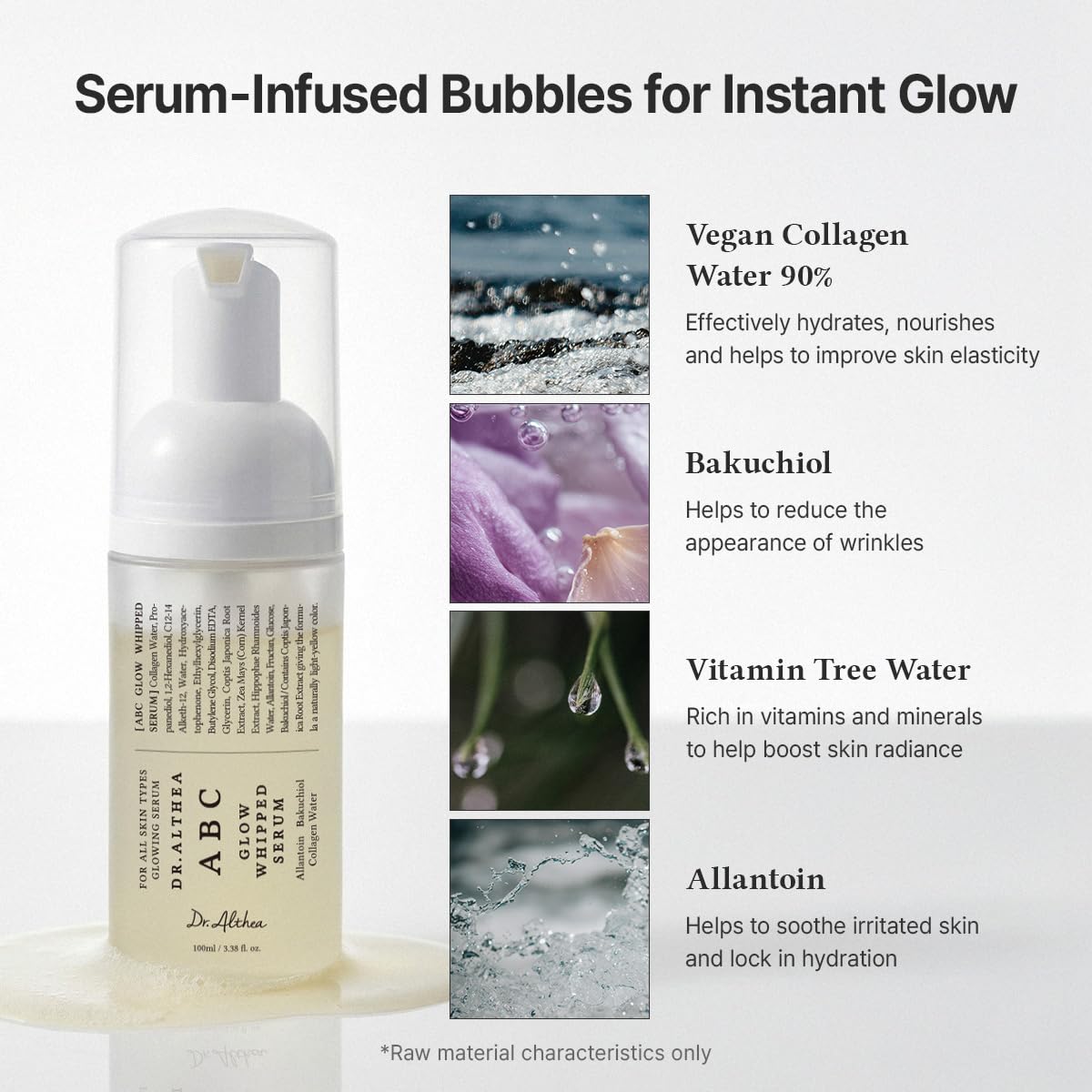 Dr.Althea serum spread on hand showing smooth application and quick dry