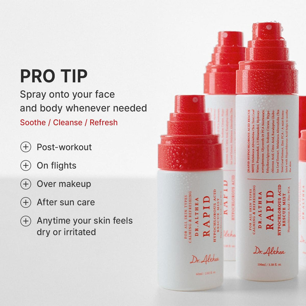 Dr.Althea bottle placed on bathroom shelf for everyday skincare routine