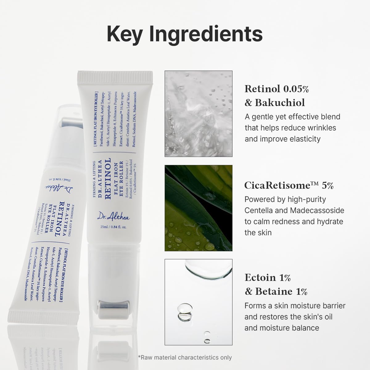 Dr.Althea eye roller held in hand to show size and easy travel-friendly benefit