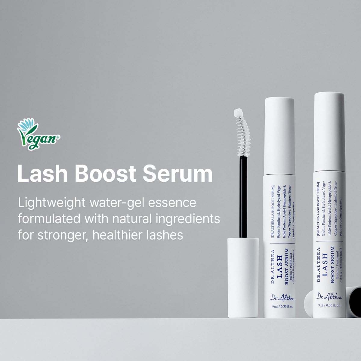 Dr.Althea applicator tip close-up demonstrating precise lash-line application benefit