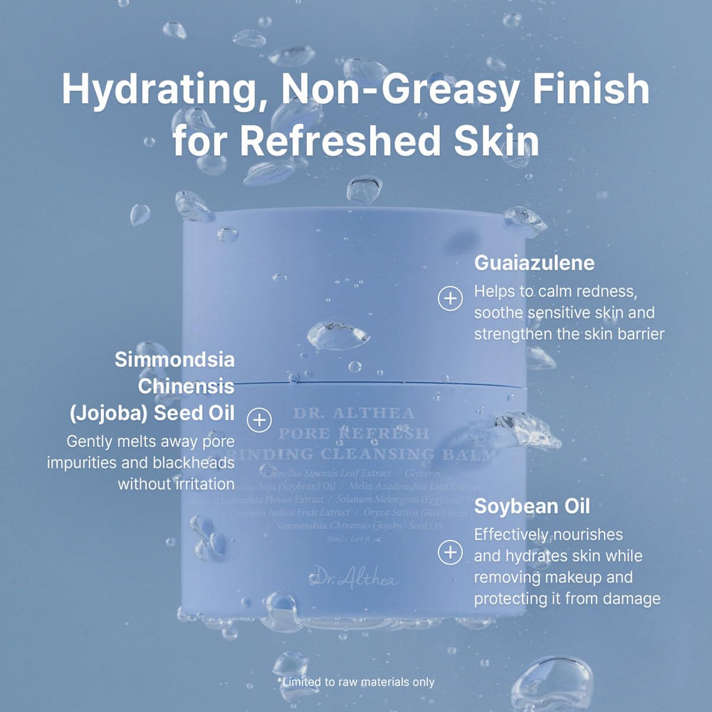 Dr.Althea ingredient label highlighting green tea and jojoba for clarity