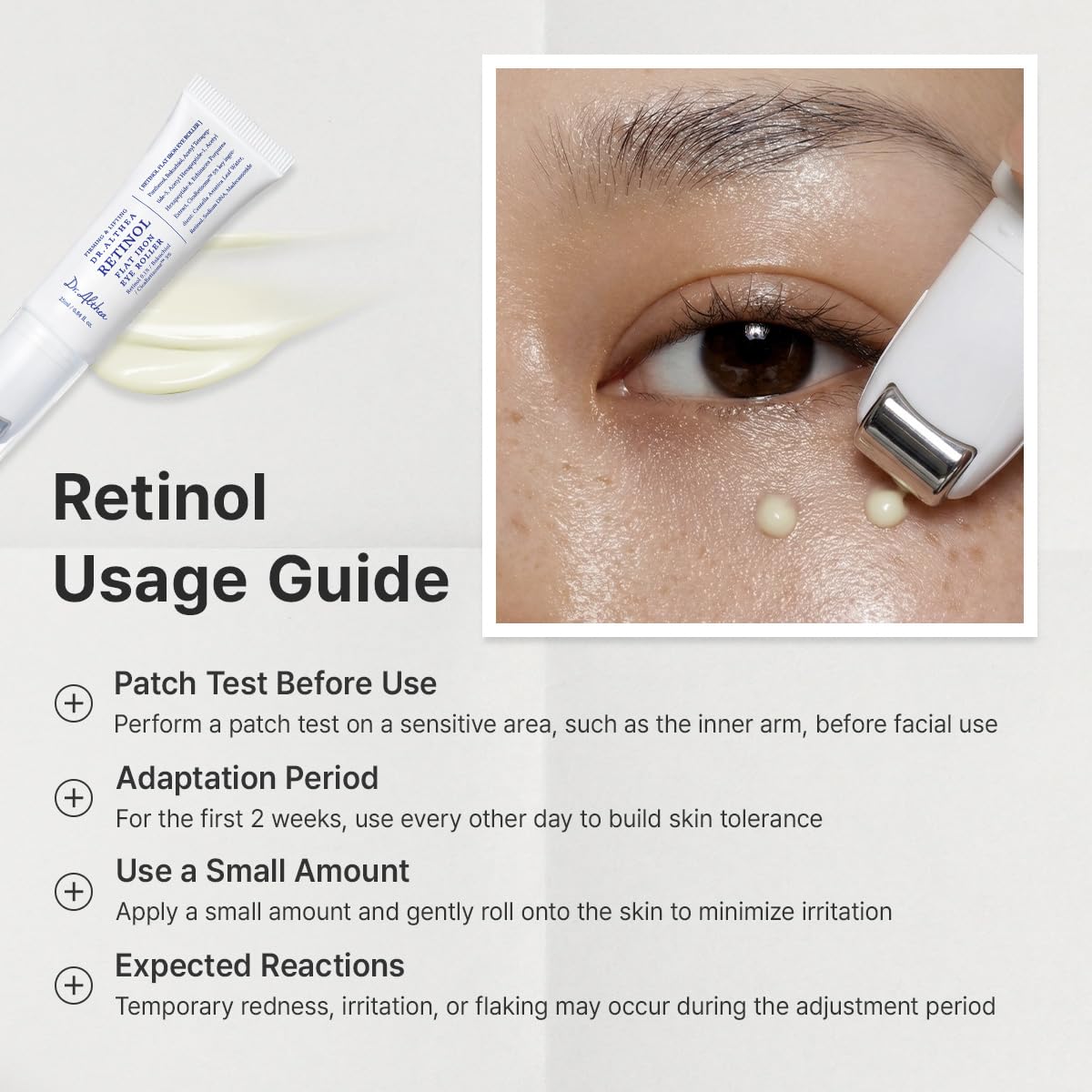 Dr.Althea product open showing cap and tip for sanitary, mess-free use