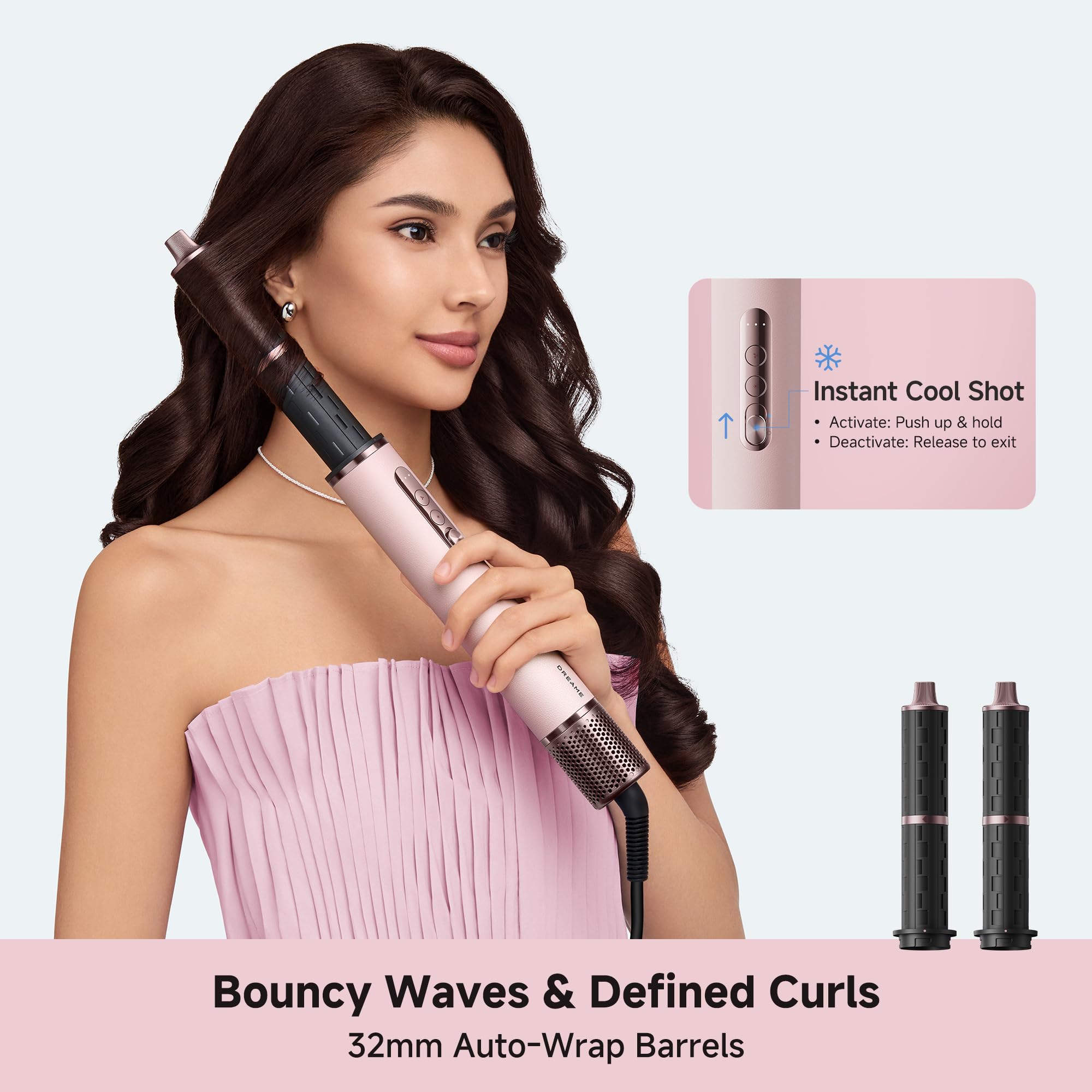 dreame oval brush texture shot adding volume and sleek finish while styling