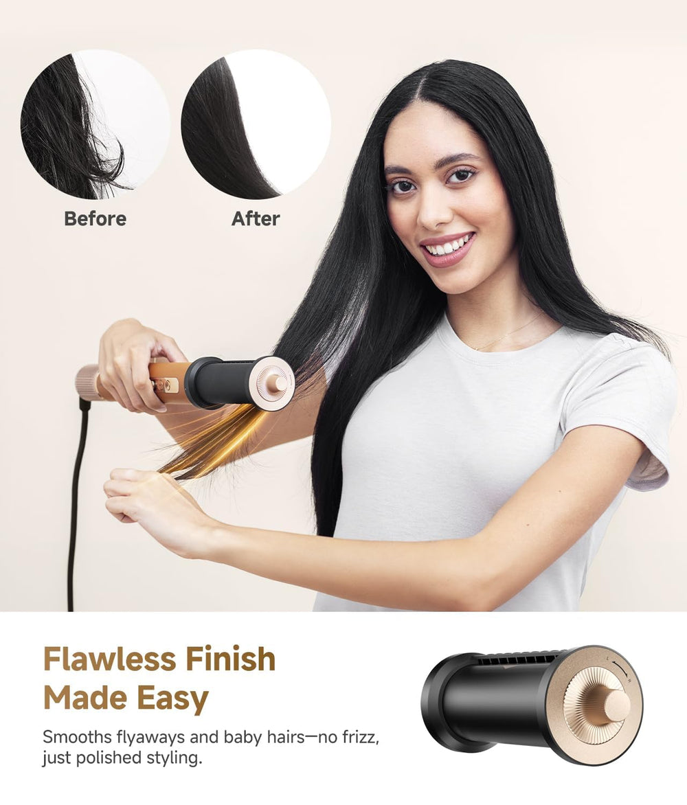 dreame Airstyle Pro curling attachment styling loose waves, producing lasting texture