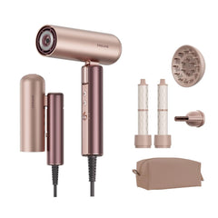 dreame front view of hair dryer showing compact design and quick drying benefit