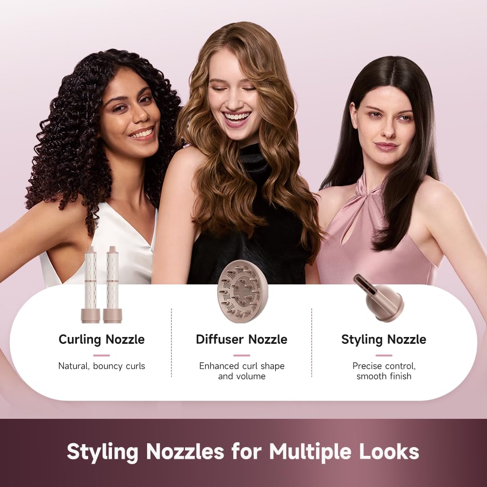 dreame diffuser on curly hair reducing frizz and enhancing curl definition