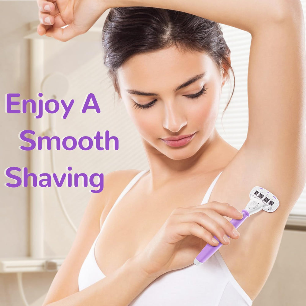 DreamGenius lifestyle bathroom setup showing organized shaving station