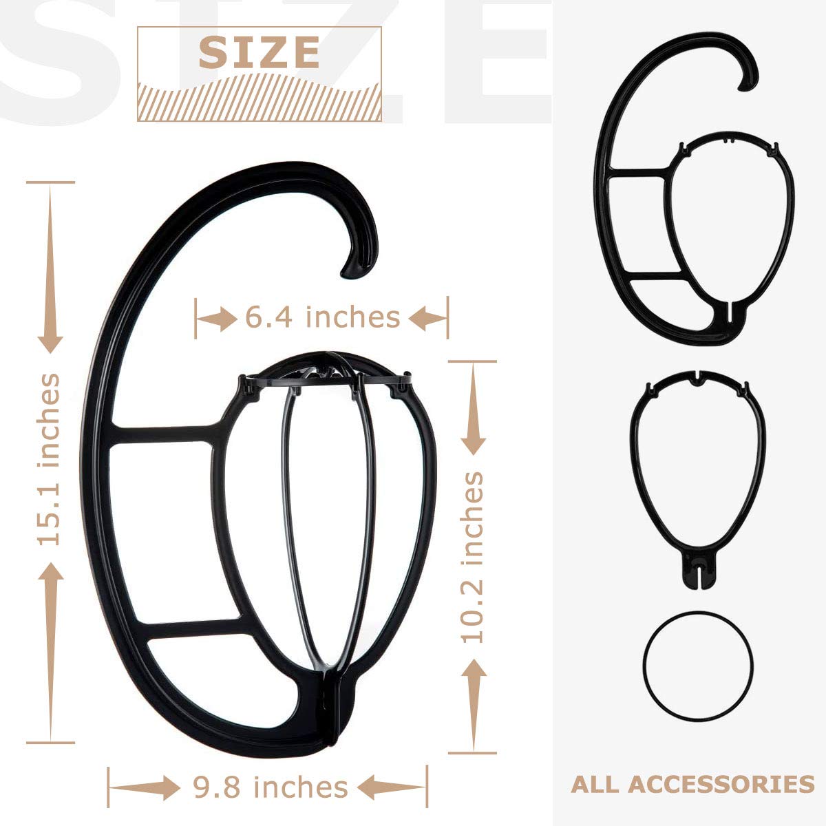Dreamlover hanger supporting a long wig to speed air-drying benefit